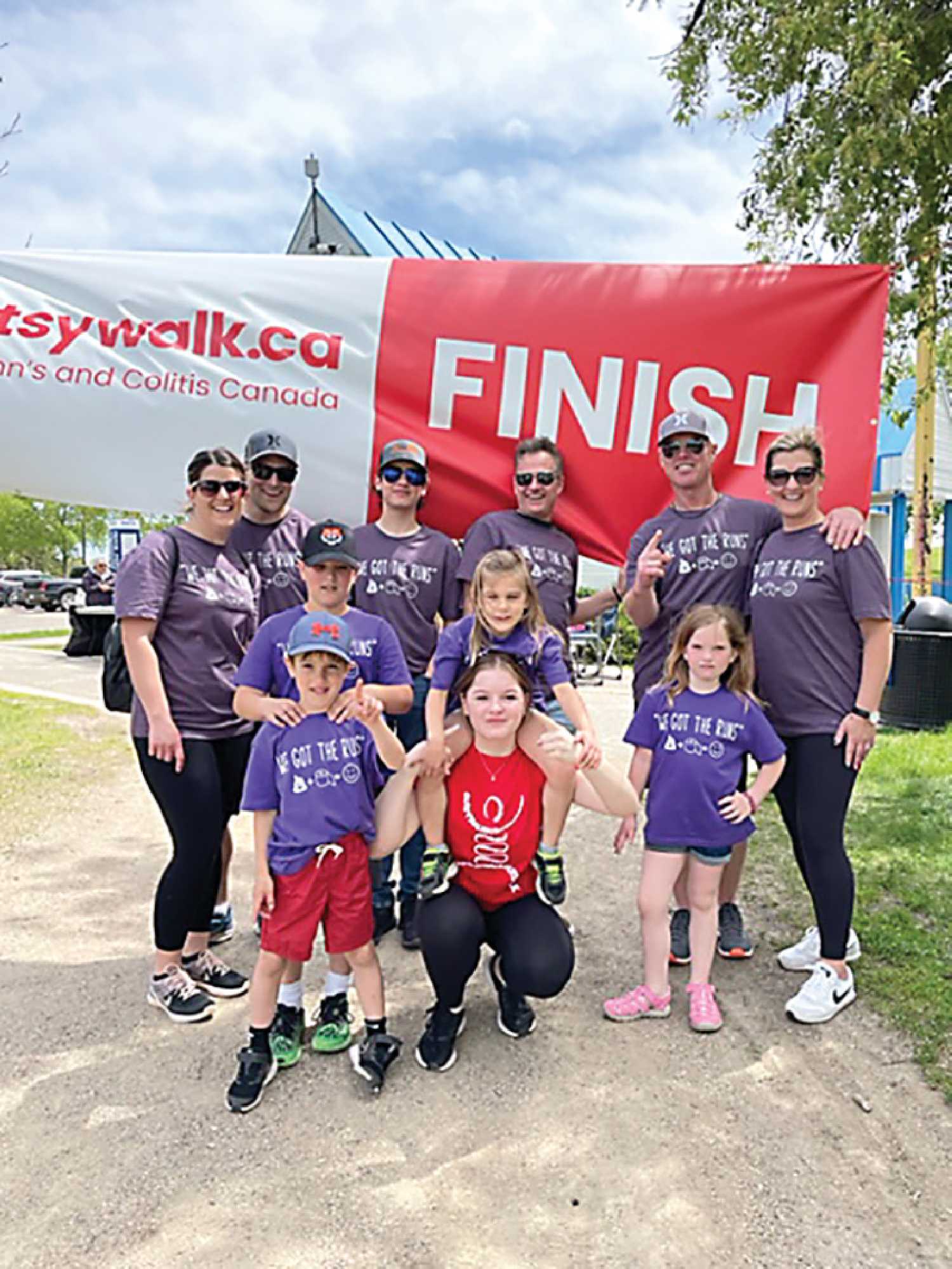 Charlie Leslie’s family came with her to Regina in support of her being the honorary chair for the event. Part of her role was cutting the ribbon for the start of the 2022 Gutsy Walk.